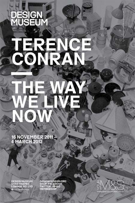 Terence Conran, The way we live now Exhibition poster, Design Museum, London